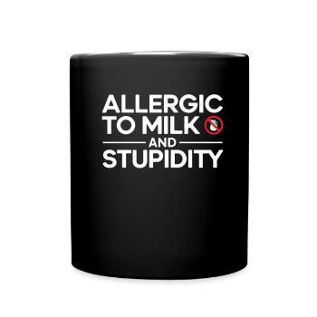Lactose intolerance Lactose intolerant - Full Colour Mug - black - Front