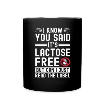 Intolérance au lactose Intolérance au lactose - Mug uni - noir - Devant