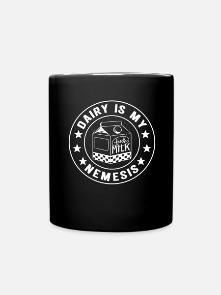 Lactose intolerance Lactose intolerant - Full Colour Mug - black
