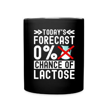 Lactose intolerance Lactose intolerant - Full Colour Mug - black - Front