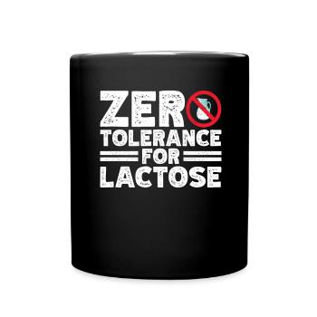 Lactose intolerance Lactose intolerant - Full Colour Mug - black - Front
