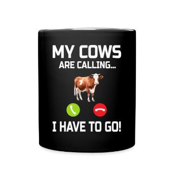 Cow Cows - Full Colour Mug - black - Front