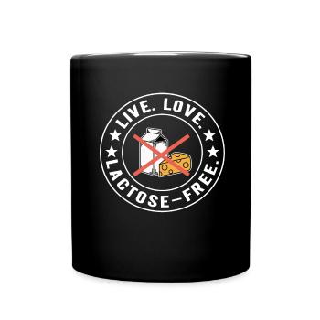 Lactose intolerance Lactose intolerant - Full Colour Mug - black - Front