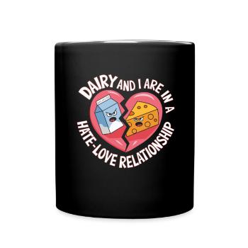 Lactose intolerance Lactose intolerant - Full Colour Mug - black - Front