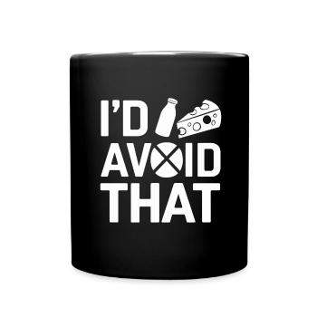 Lactose intolerance Lactose intolerant - Full Colour Mug - black - Front