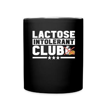 Laktoseintoleranz Laktoseintolerant - Tasse einfarbig - Schwarz - Vorne