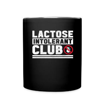 Lactose intolerance Lactose intolerant - Full Colour Mug - black - Front