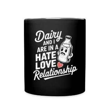 Lactose intolerance Lactose intolerant - Full Colour Mug - black - Front