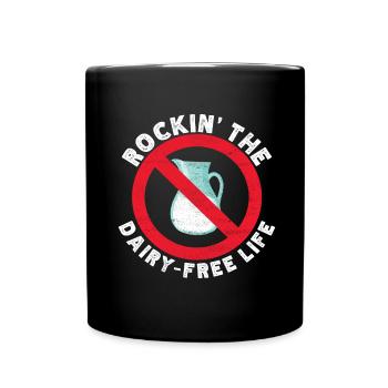 Lactose intolerance Lactose intolerant - Full Colour Mug - black - Front