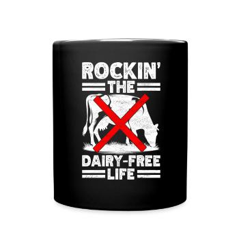 Lactose intolerance Lactose intolerant - Full Colour Mug - black - Front