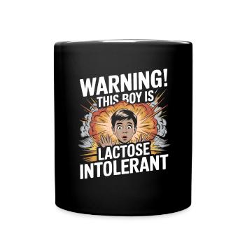 Lactose intolerance Lactose intolerant - Full Colour Mug - black - Front
