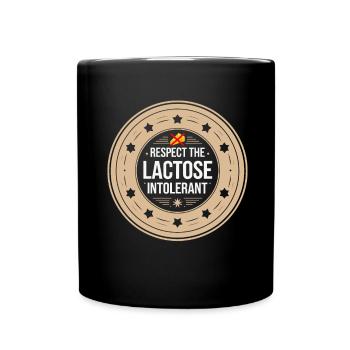 Lactose intolerance Lactose intolerant - Full Colour Mug - black - Front