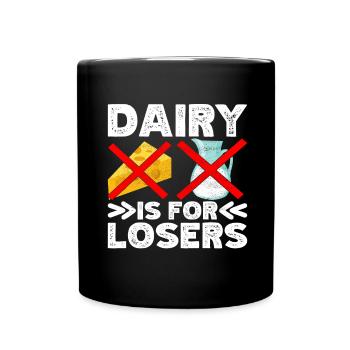 Lactose intolerance Lactose intolerant - Full Colour Mug - black - Front