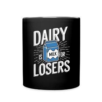 Laktoseintoleranz Laktoseintolerant - Tasse einfarbig - Schwarz - Vorne