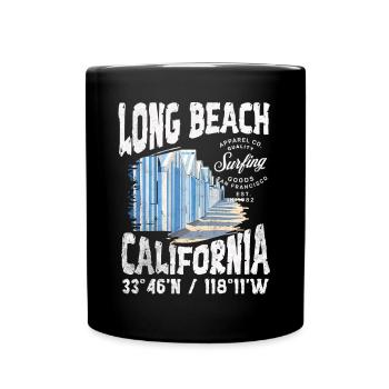 Long Beach Surfen Goods Coul - Tasse einfarbig - Schwarz - Vorne
