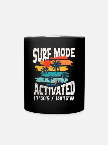 Surf mode activated Copy - Mug uni - noir