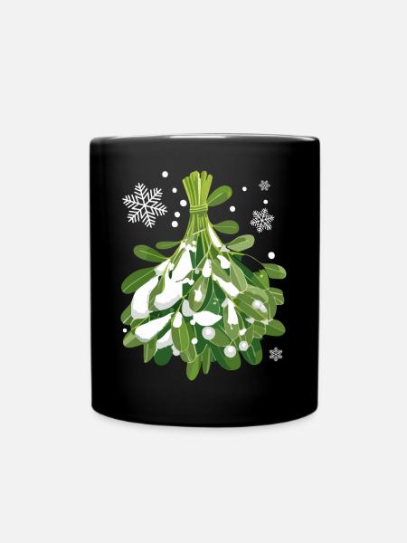 Mistelzweig - Tasse einfarbig - Schwarz