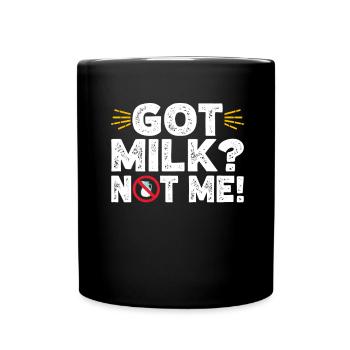 Lactose intolerance Lactose intolerant - Full Colour Mug - black - Front