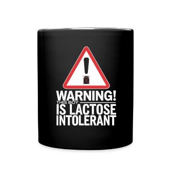 Lactose intolerance Lactose intolerant - Full Colour Mug - black - Front