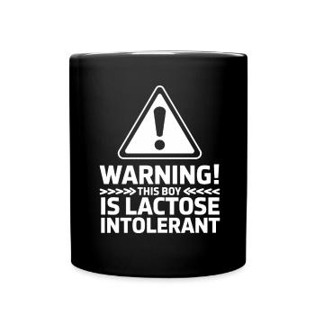 Lactose intolerance Lactose intolerant - Full Colour Mug - black - Front
