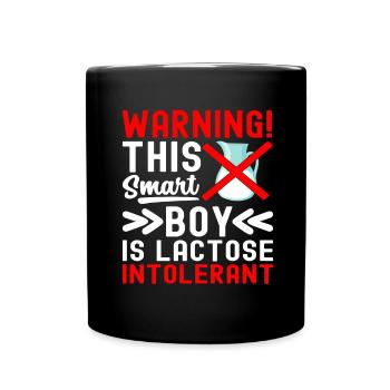 Lactose intolerance Lactose intolerant - Full Colour Mug - black - Front