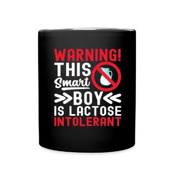 Lactose intolerance Lactose intolerant - Full Colour Mug - black - Front