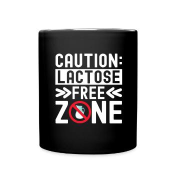 Lactose intolerance Lactose intolerant - Full Colour Mug - black - Front