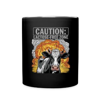 Lactose intolerance Lactose intolerant - Full Colour Mug - black - Front