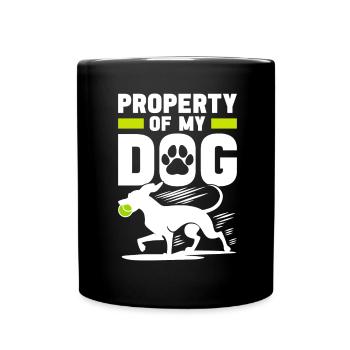 Flyball Hundesport - Tasse einfarbig - Schwarz - Vorne