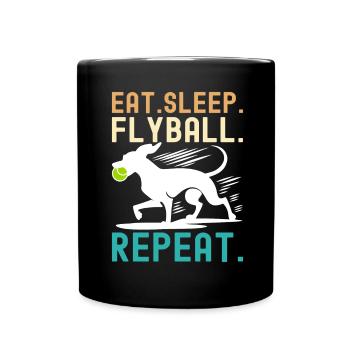 Flyball Dog Sports - Full Colour Mug - black - Front
