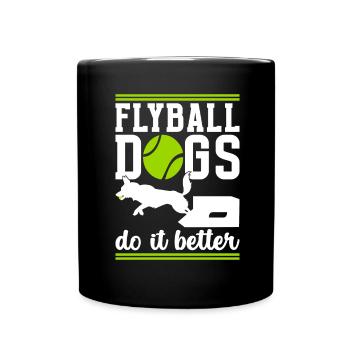 Flyball Dog Sports - Full Colour Mug - black - Front