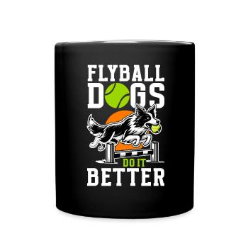 Flyball Dog Sports - Full Colour Mug - black - Front