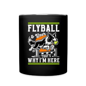Flyball Dog Sports - Full Colour Mug - black - Front