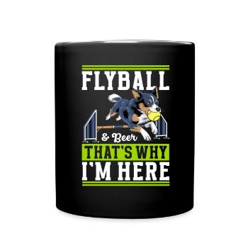 Flyball Dog Sports - Full Colour Mug - black - Front