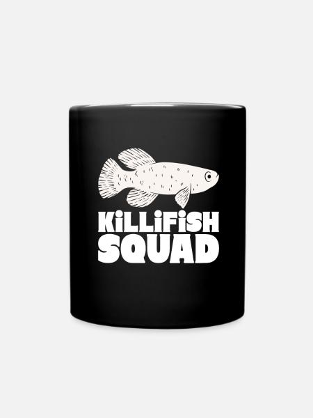 Killifisch Aquarium Fischliebhaber - Tasse einfarbig - Schwarz