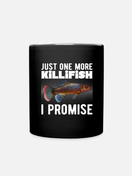 Killifisch Aquarium Fischliebhaber - Tasse einfarbig - Schwarz