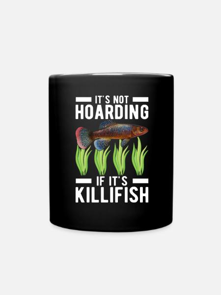 Killifisch Aquarium Fischliebhaber - Tasse einfarbig - Schwarz