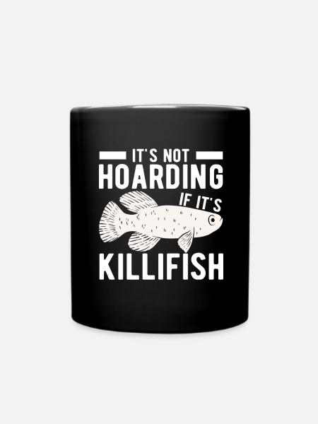 Killifisch Aquarium Fischliebhaber - Tasse einfarbig - Schwarz
