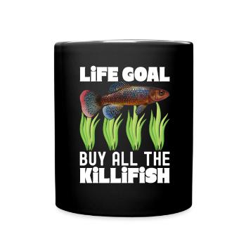Killifisch Aquarium Amateurs de poissons - Mug uni - noir - Devant