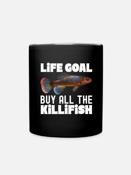 Killifisch Aquarium Fischliebhaber - Tasse einfarbig - Schwarz