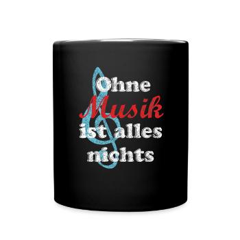 musik - Tasse einfarbig - Schwarz - Vorne