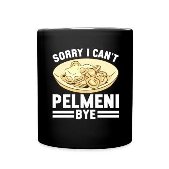 Pelmeni Russische Küche - Tasse einfarbig - Schwarz - Vorne