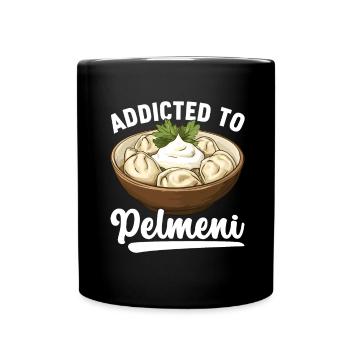 Pelmeni Russische Küche - Tasse einfarbig - Schwarz - Vorne