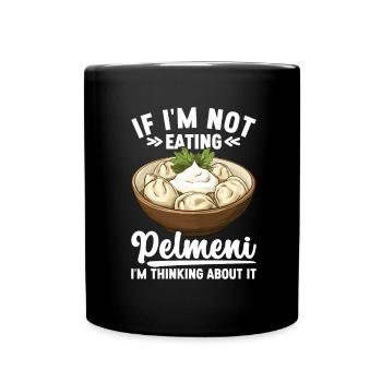 Pelmeni Russische Küche - Tasse einfarbig - Schwarz - Vorne