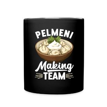 Pelmeni Russische Küche - Tasse einfarbig - Schwarz - Vorne
