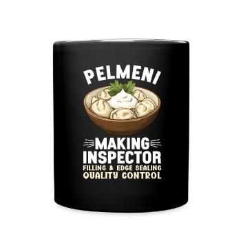 Pelmeni Russische Küche - Tasse einfarbig - Schwarz - Vorne