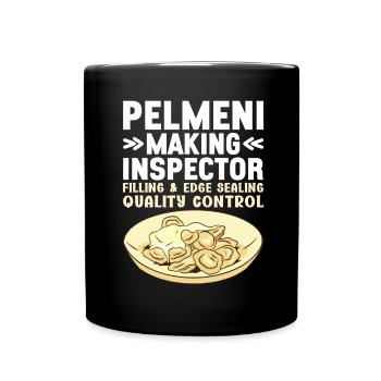 Pelmeni Russische Küche - Tasse einfarbig - Schwarz - Vorne