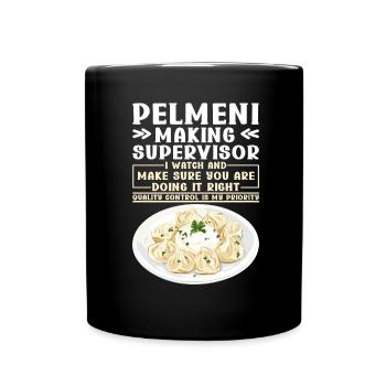 Pelmeni Russian Cuisine - Full Colour Mug - black - Front