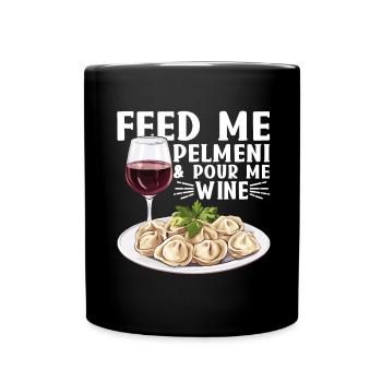 Pelmeni Russian Cuisine - Full Colour Mug - black - Front