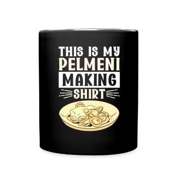 Pelmeni Russische Küche - Tasse einfarbig - Schwarz - Vorne